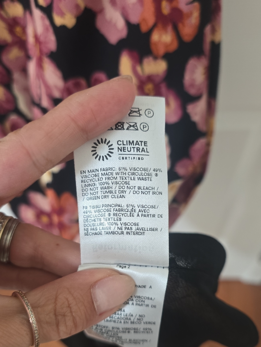 Reformation Kiley Floral Print Long Sleeve Midi Dress New Size 0 - Picture 6 of 7